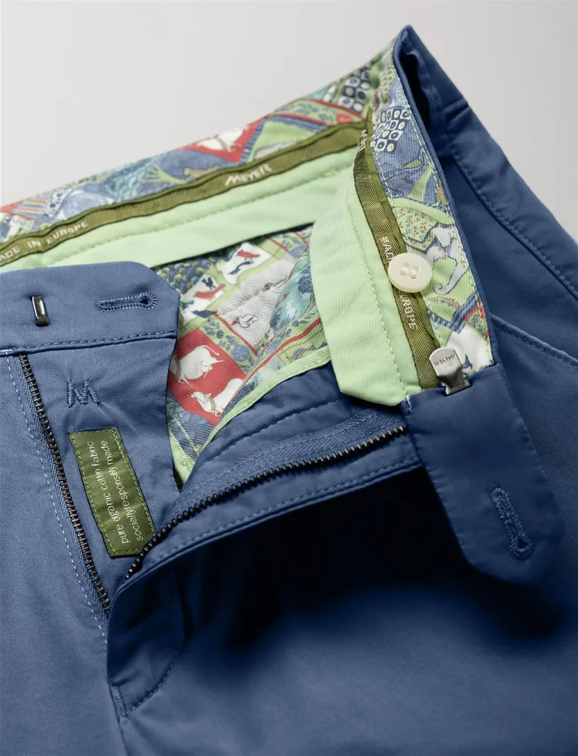 katoenen broek Meyer New York blauw