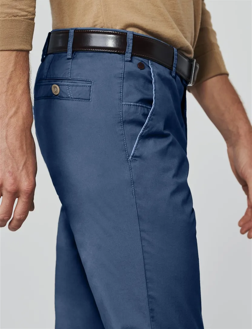 katoenen broek Meyer New York blauw