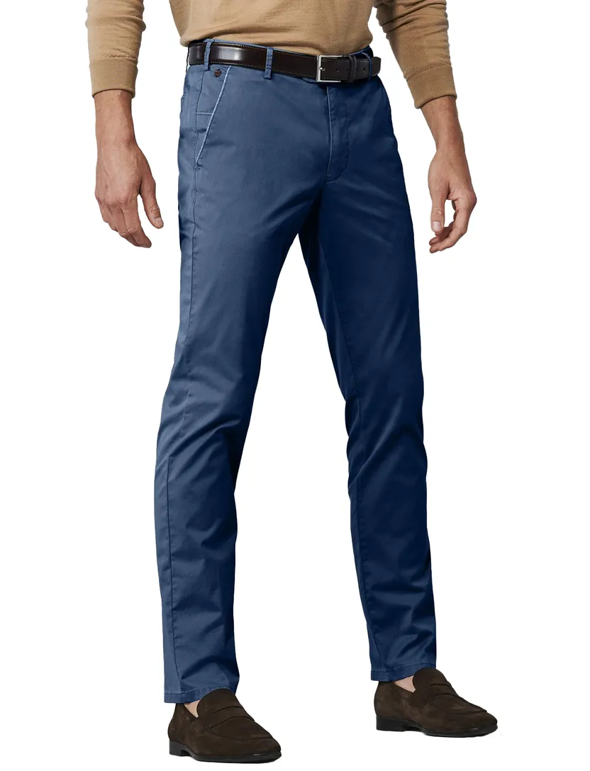 katoenen broek Meyer New York blauw