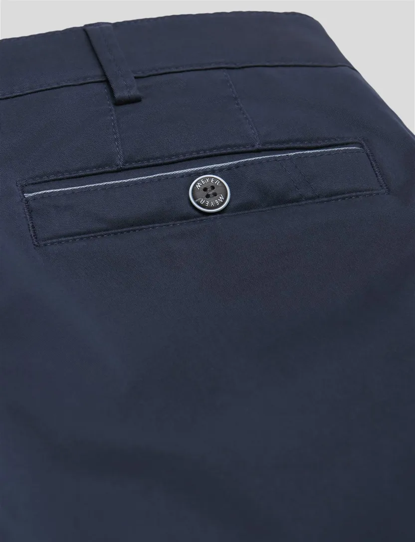 katoenen broek Meyer New York donkerblauw