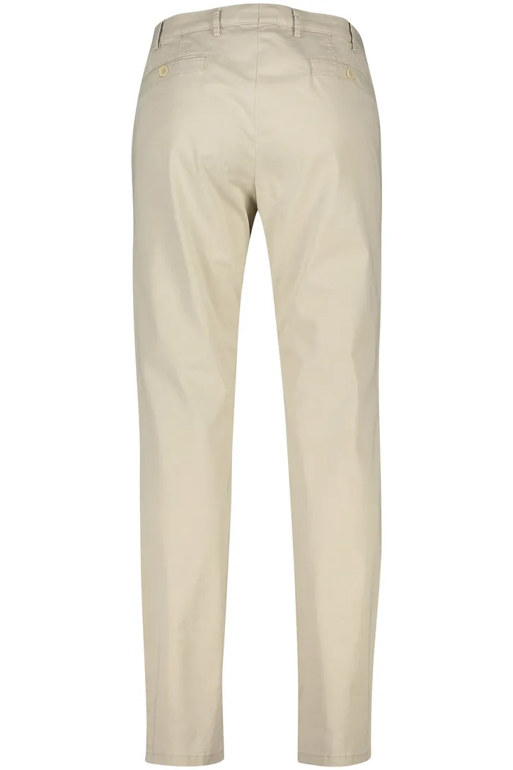 Effen beige Meyer katoenen broek katoen