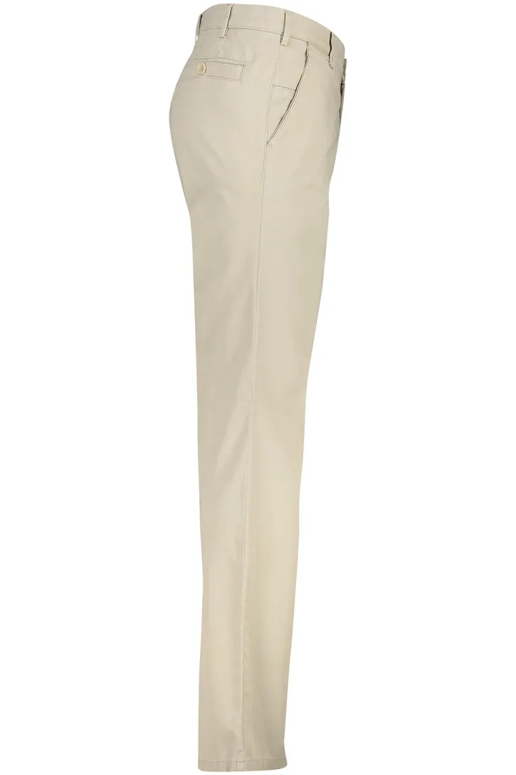 Effen beige Meyer katoenen broek katoen