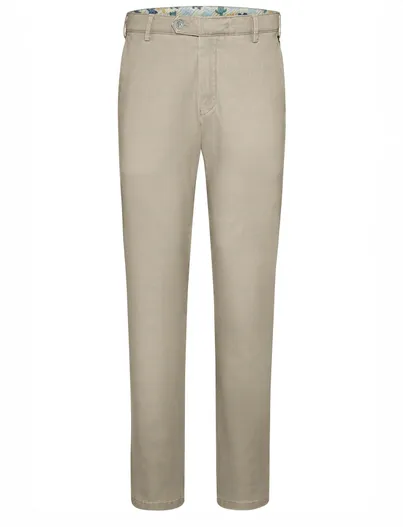 Meyer Meyer New York katoenen broek normale fit beige