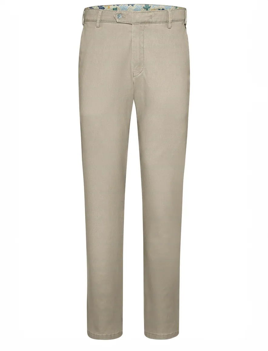 Meyer New York katoenen broek normale fit beige
