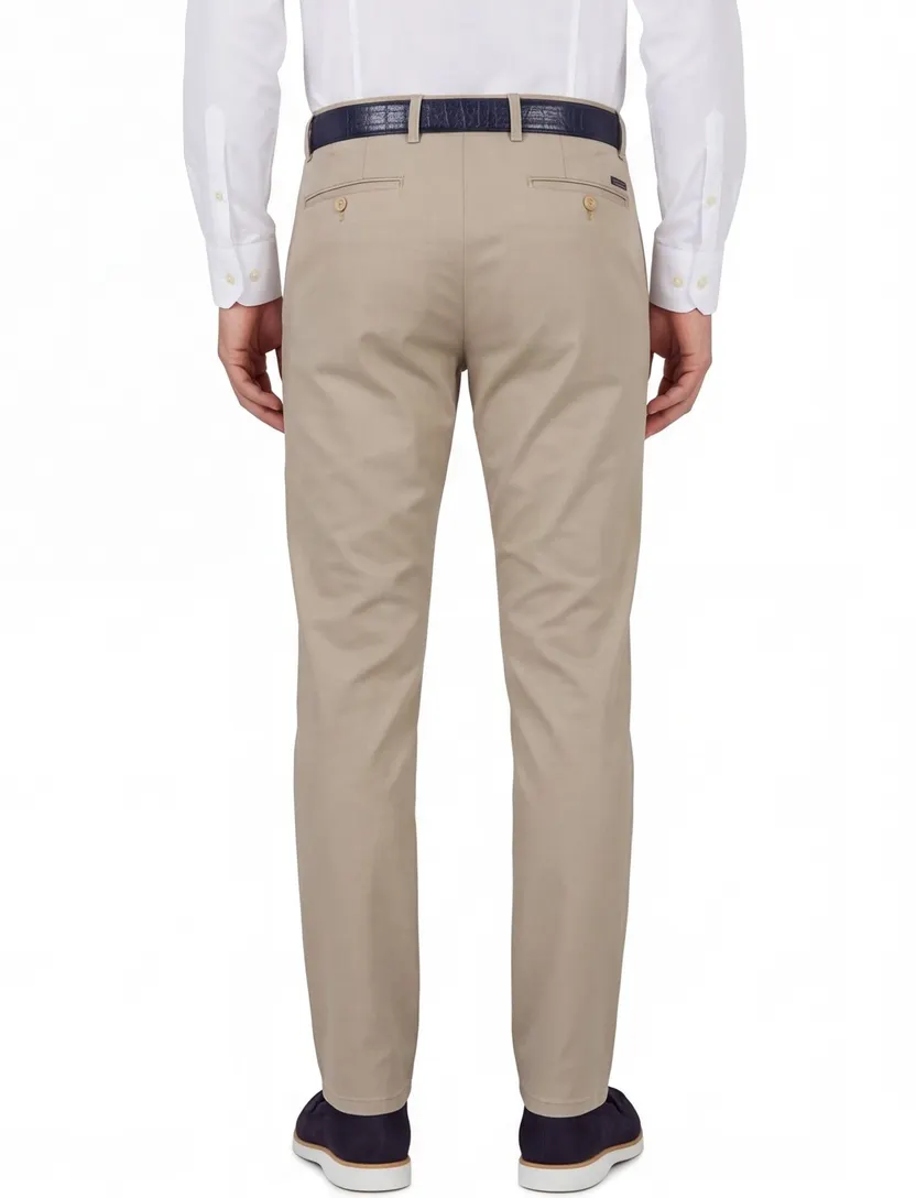 katoenen broek Meyer New York beige