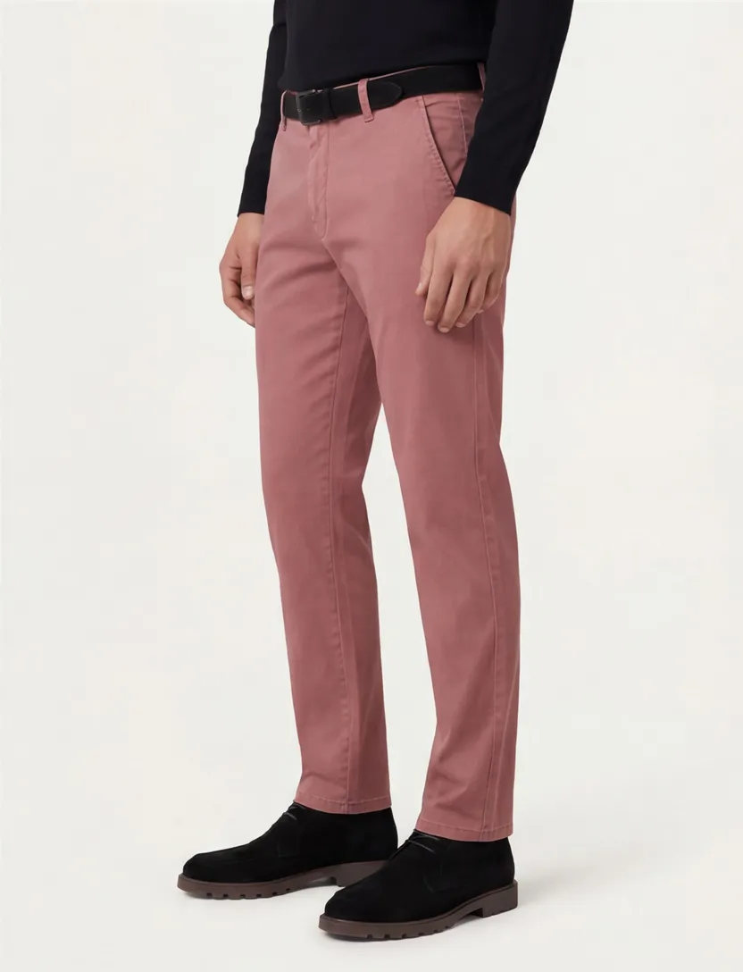 5-pocket Meyer broek New York rood effen katoen