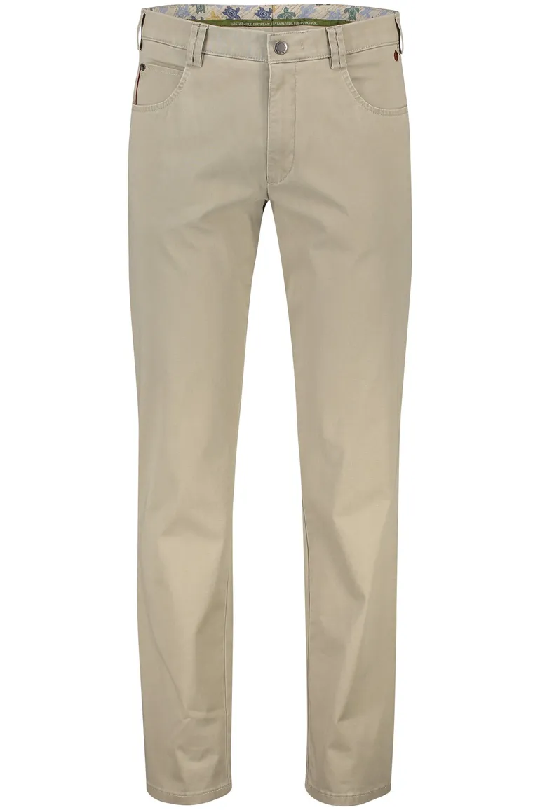 Meyer katoenen broek Diego beige effen