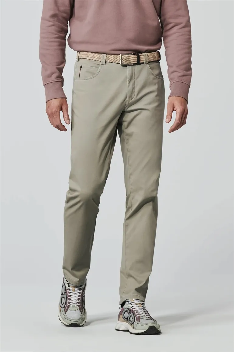 Meyer katoenen broek Diego beige effen