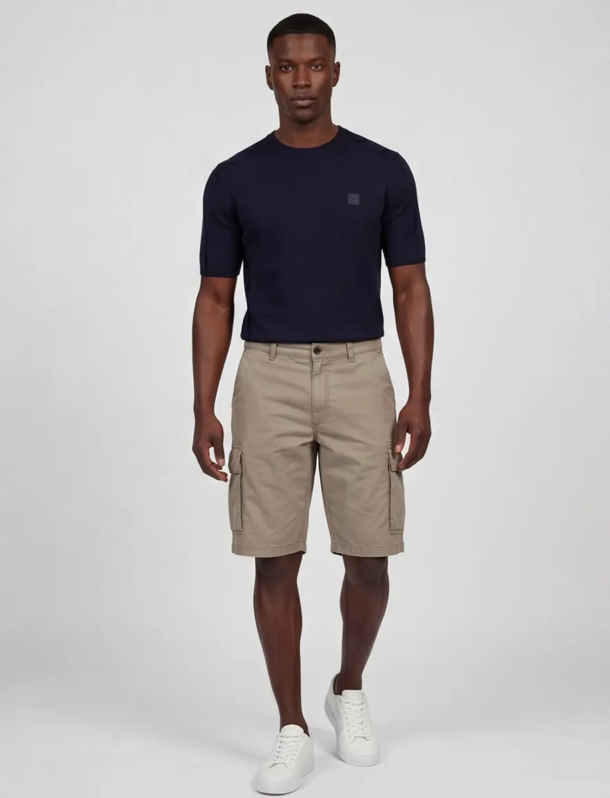 korte broek Camel Active bruin effen katoen