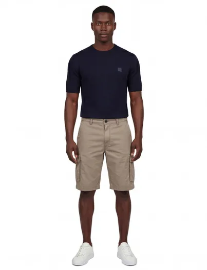 Camel Active Camel Active cargo korte broek bruin effen katoen