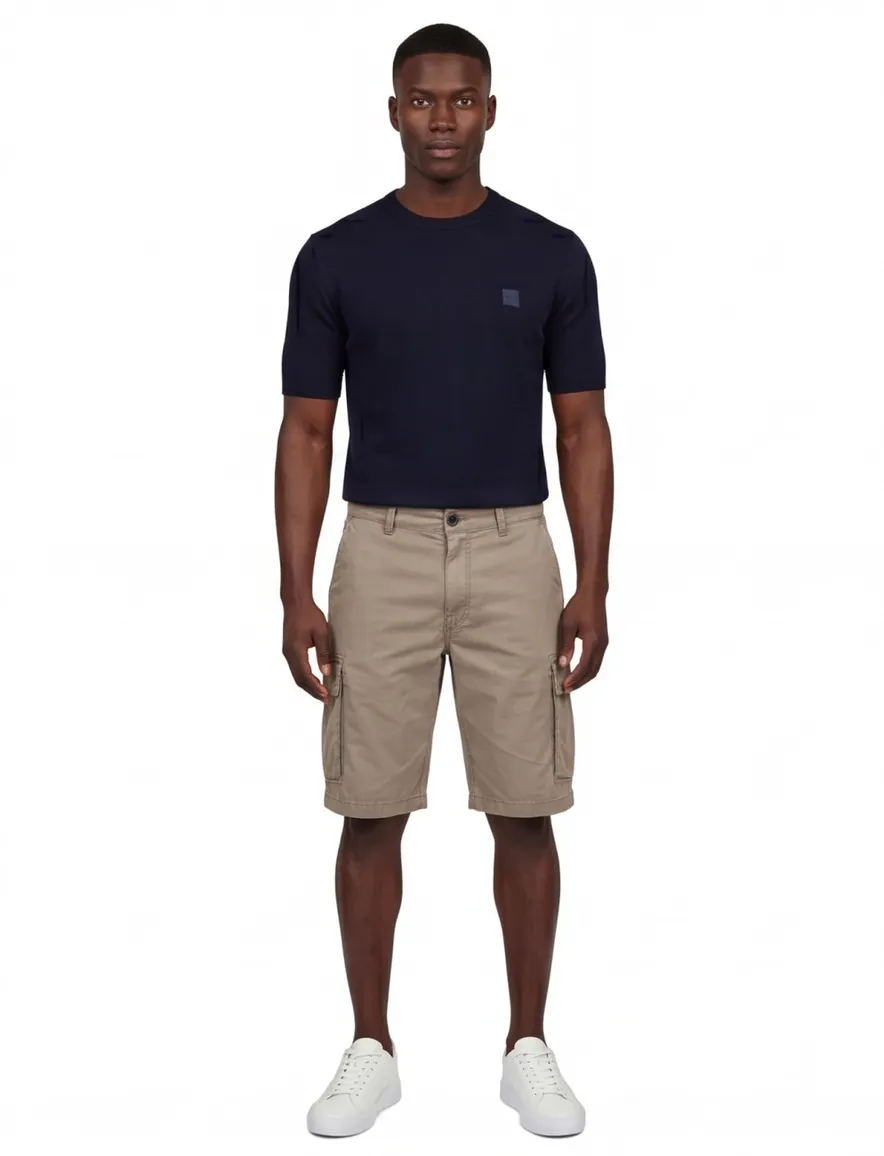 korte broek Camel Active bruin effen katoen