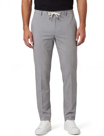 Born With Appetite Born With Appetite chino grijs effen normale fit