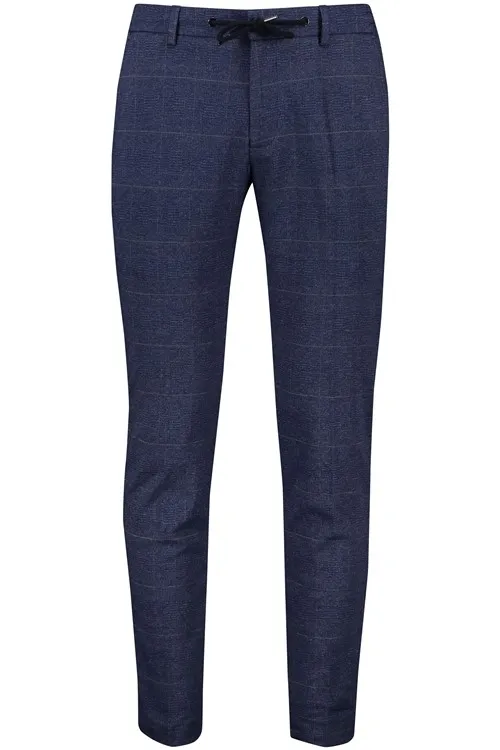 Born With Appetite chino navy geruit