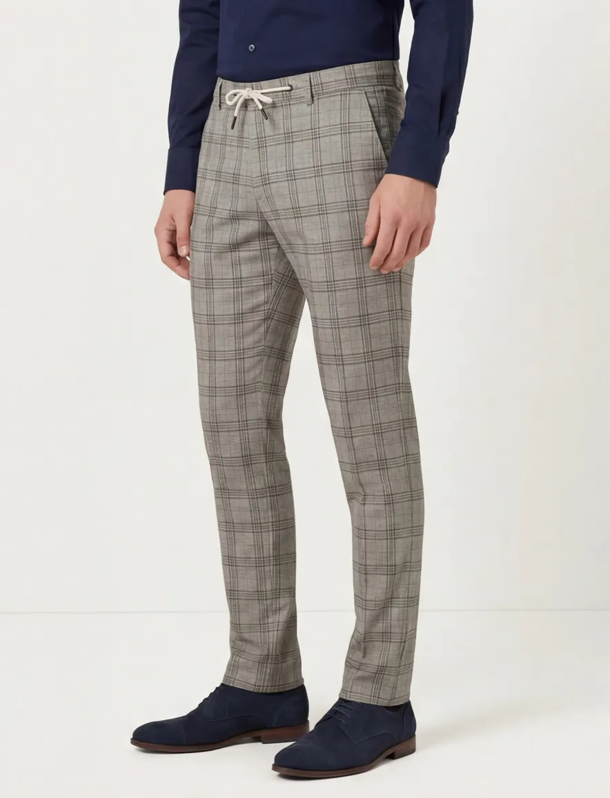 Born With Appetite geruit chino bruin