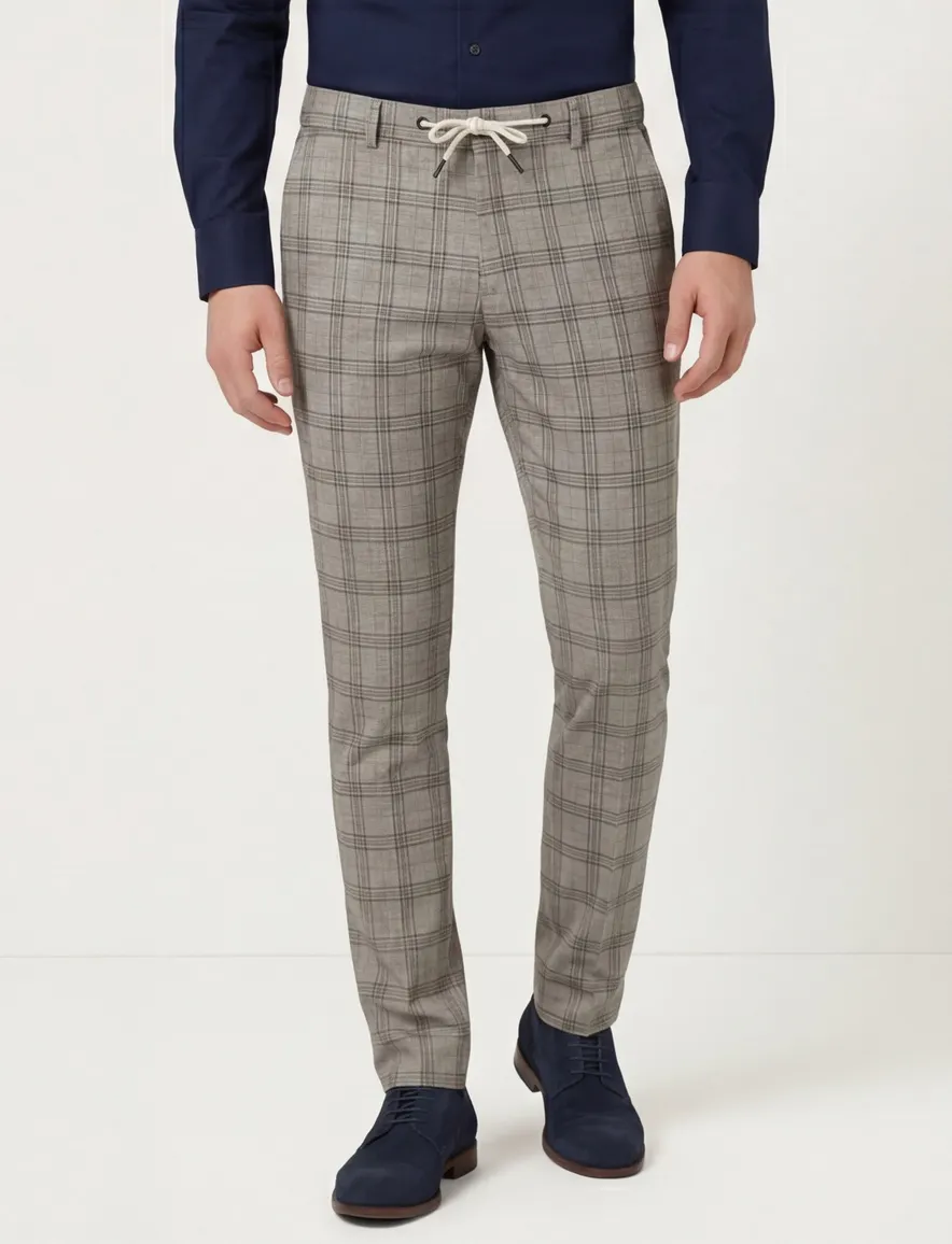 Born With Appetite geruit chino bruin