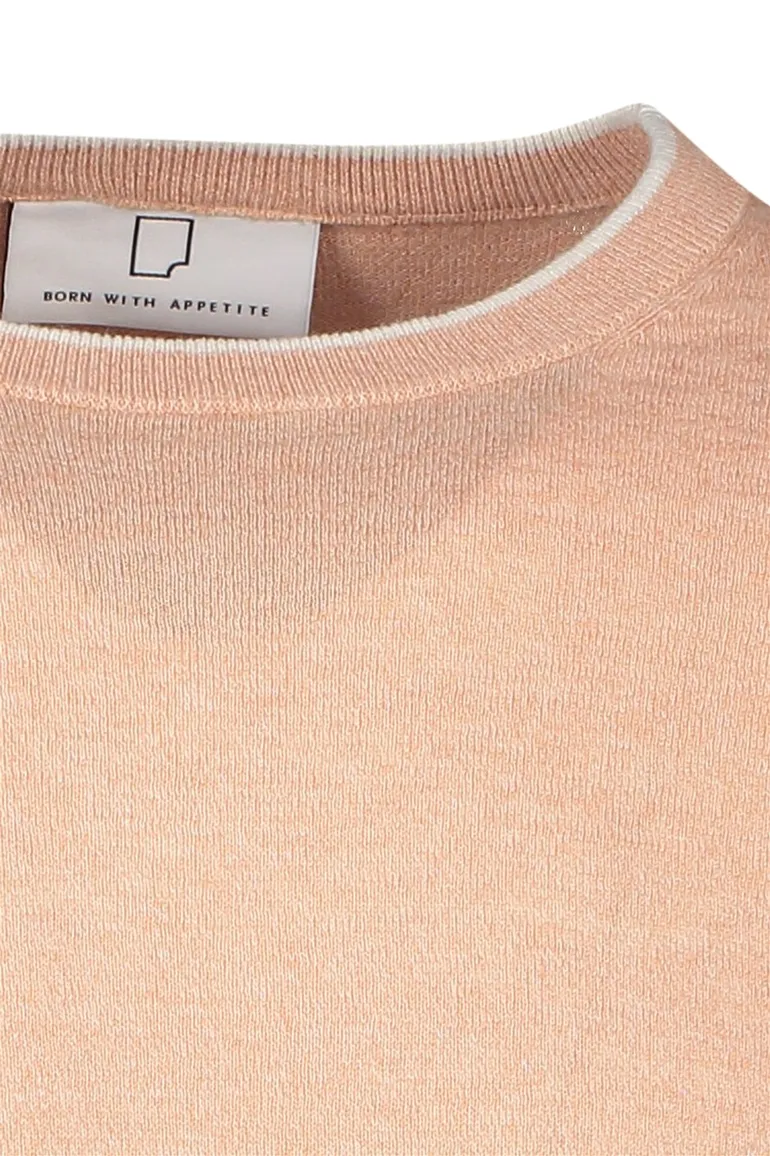 Born With Appetite trui oranje ronde hals effen