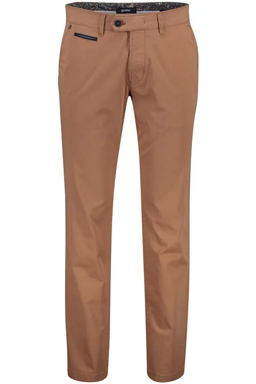 Gardeur broek roestbruin effen