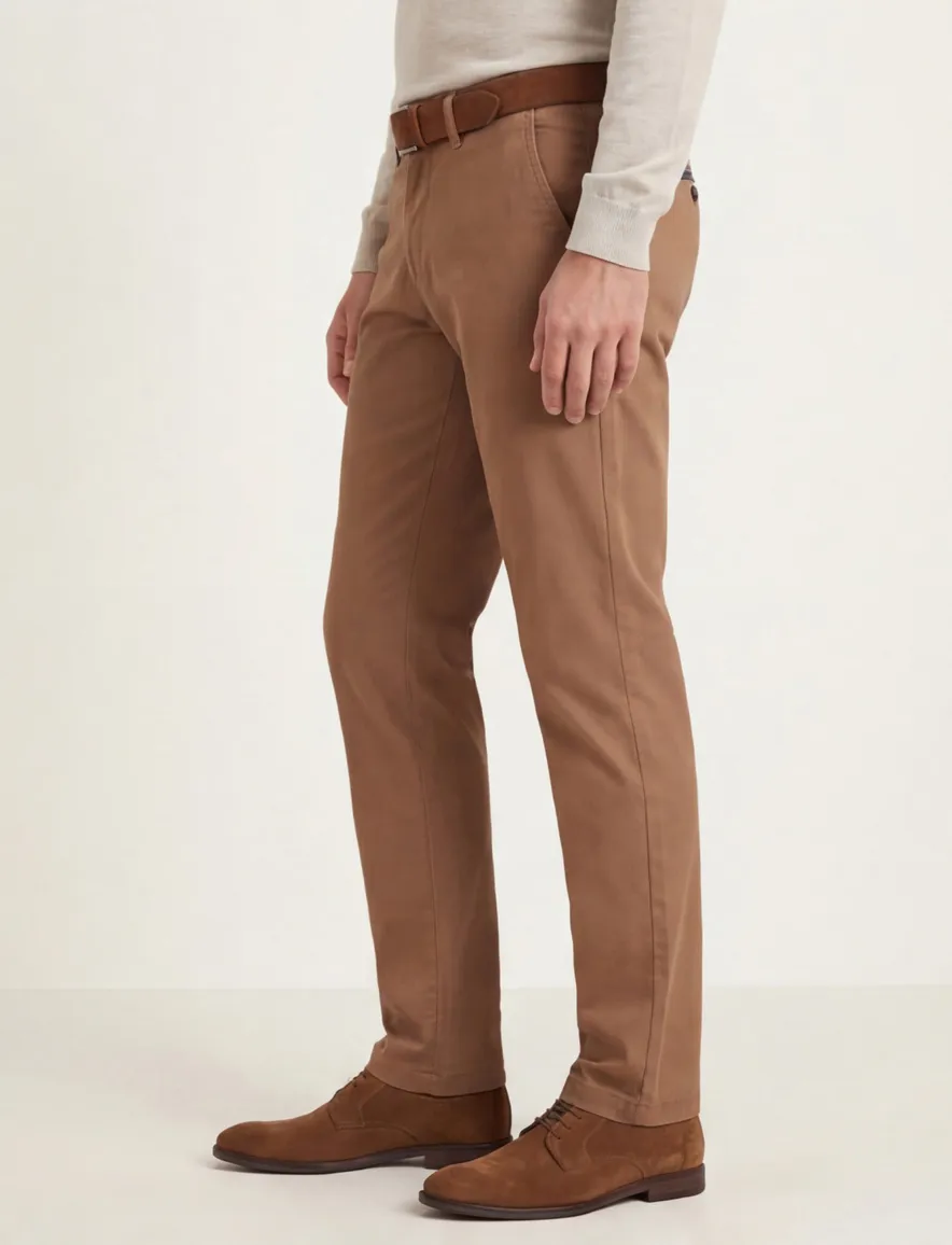 Gardeur broek roestbruin effen