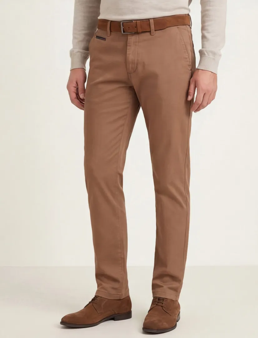 Gardeur katoenen broek roest bruin effen BENNY-3 | Schulte Herenmode
