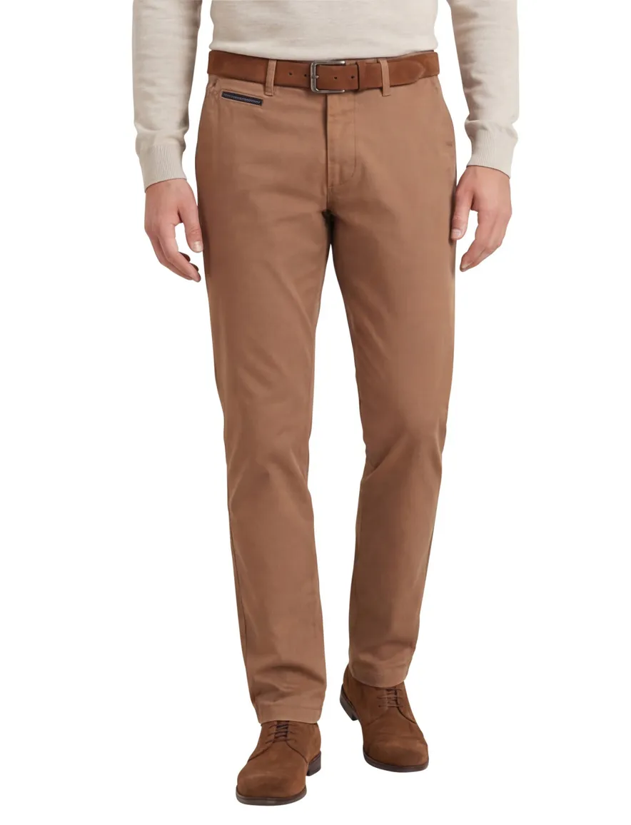 Gardeur broek roestbruin effen