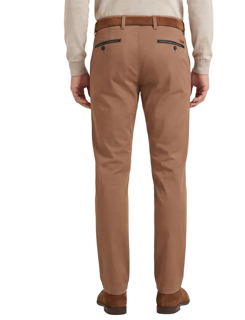 Gardeur katoenen broek roest bruin effen BENNY-3 | Schulte Herenmode