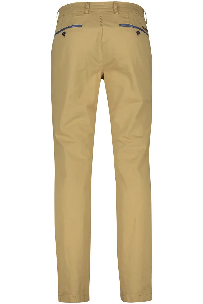 Gardeur Pantalon katoen lichtbruin effen
