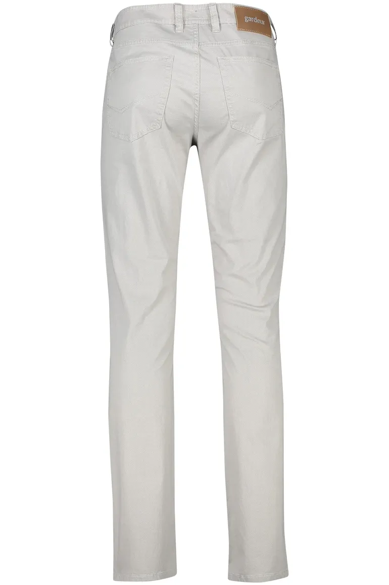 jeans Gardeur grijs effen katoen