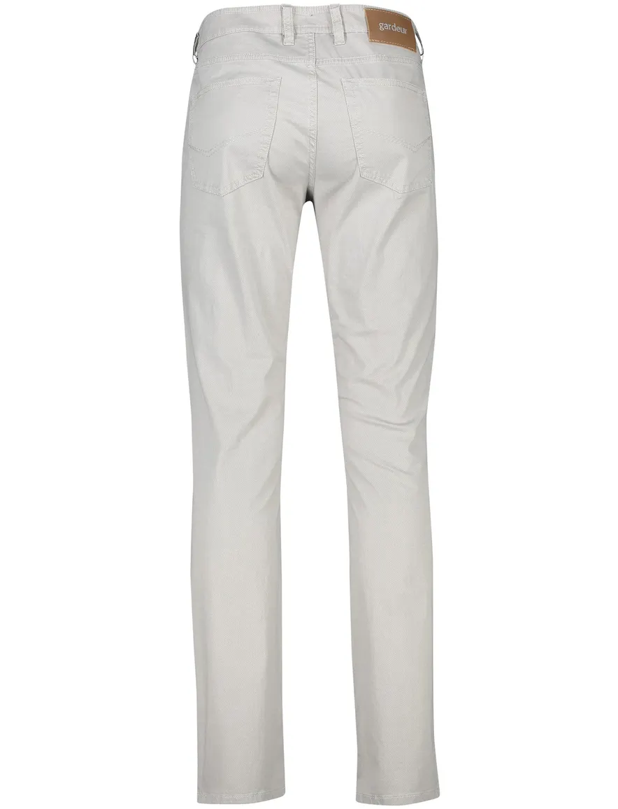 jeans Gardeur grijs effen katoen