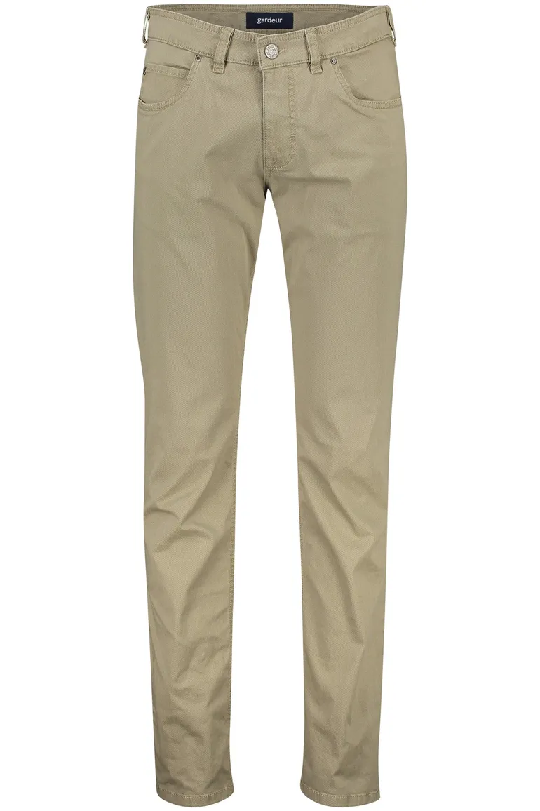 Gardeur broek 5-p khaki katoen