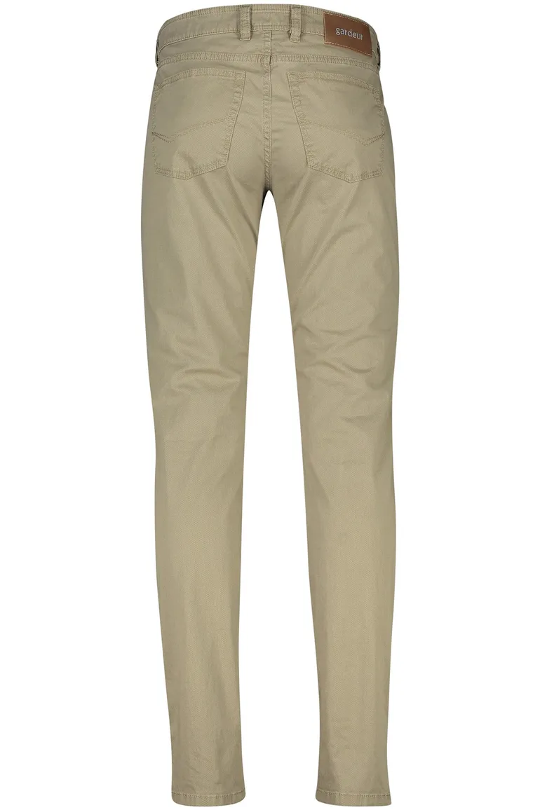 Gardeur broek 5-p khaki katoen
