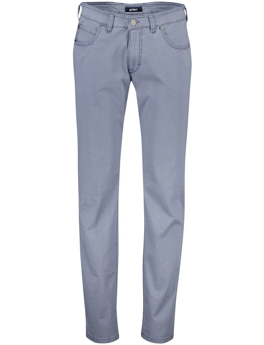 Gardeur broek 5-p lichtblauw katoen