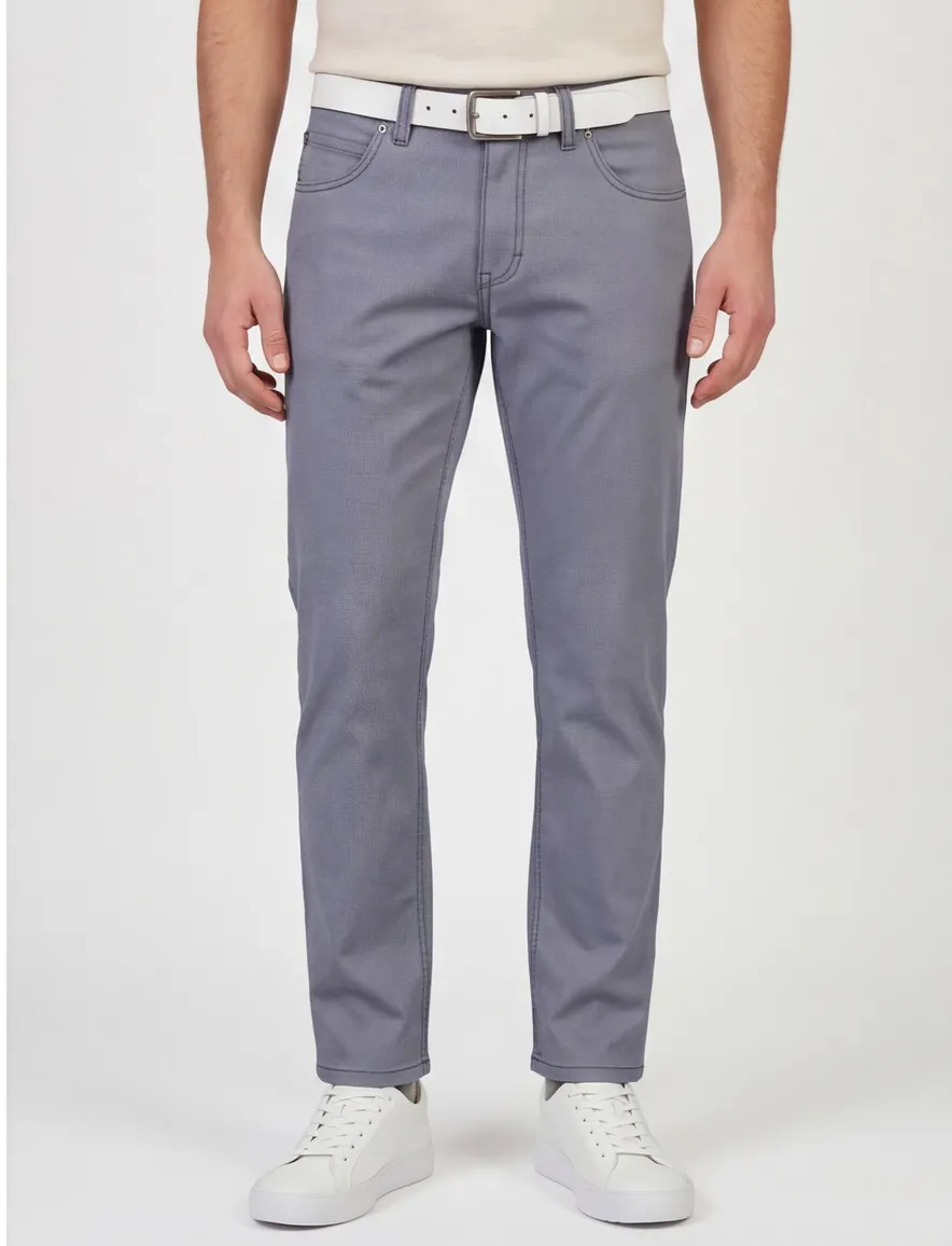 Gardeur broek 5-p lichtblauw katoen