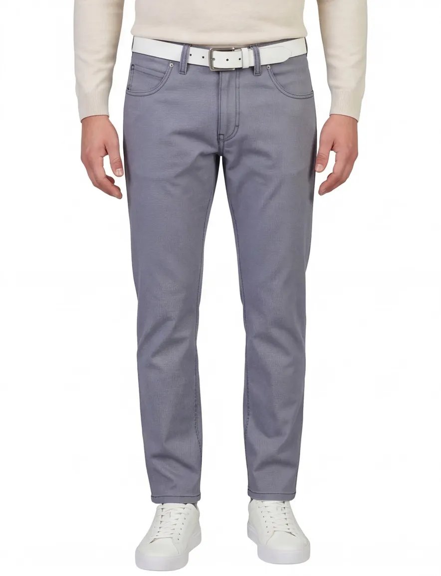 Gardeur broek 5-p lichtblauw katoen