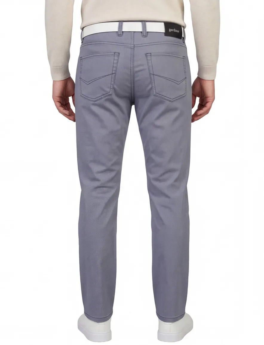 Gardeur broek 5-p lichtblauw katoen