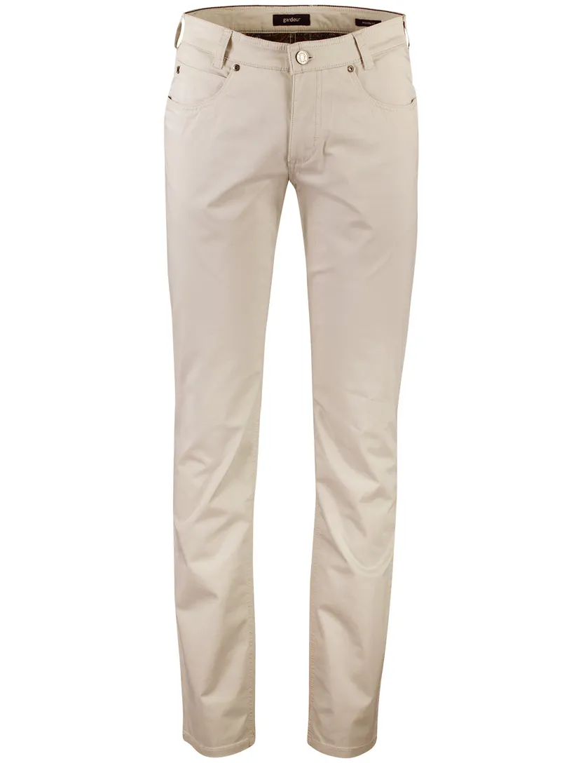 Gardeur Pantalon Bill creme katoen 5-pocket