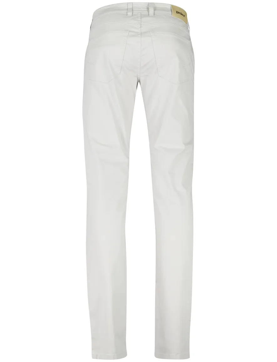Gardeur Pantalon Bill 5-pocket wit katoen