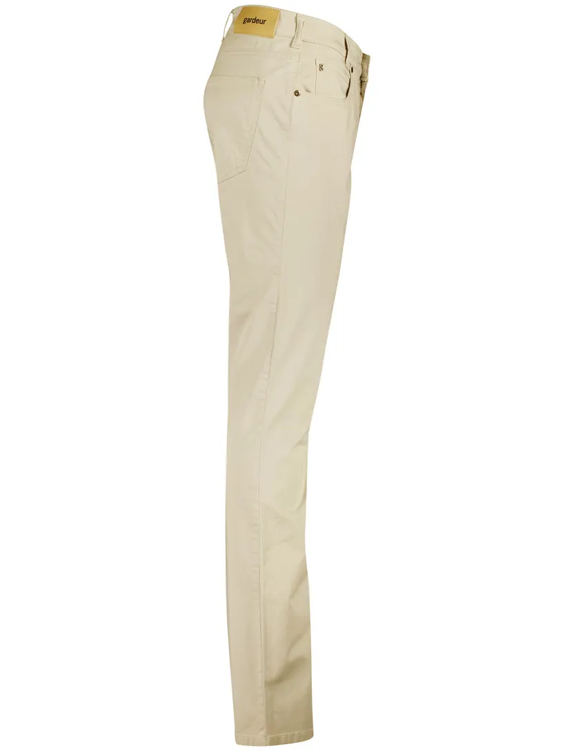 Gardeur Pantalon Bill creme katoen 5-pocket