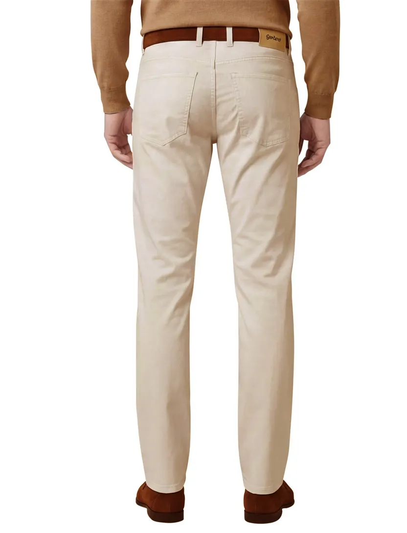 Gardeur Pantalon Bill creme katoen 5-pocket