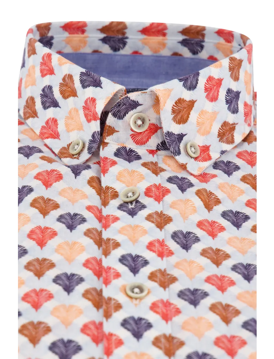 Giordano overhemd rood geprint