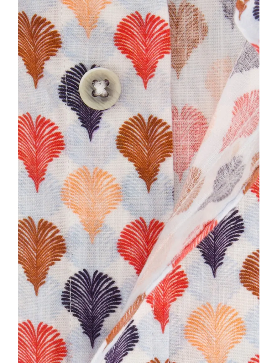 Giordano overhemd rood geprint