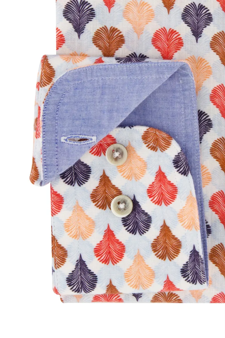 Giordano overhemd rood geprint