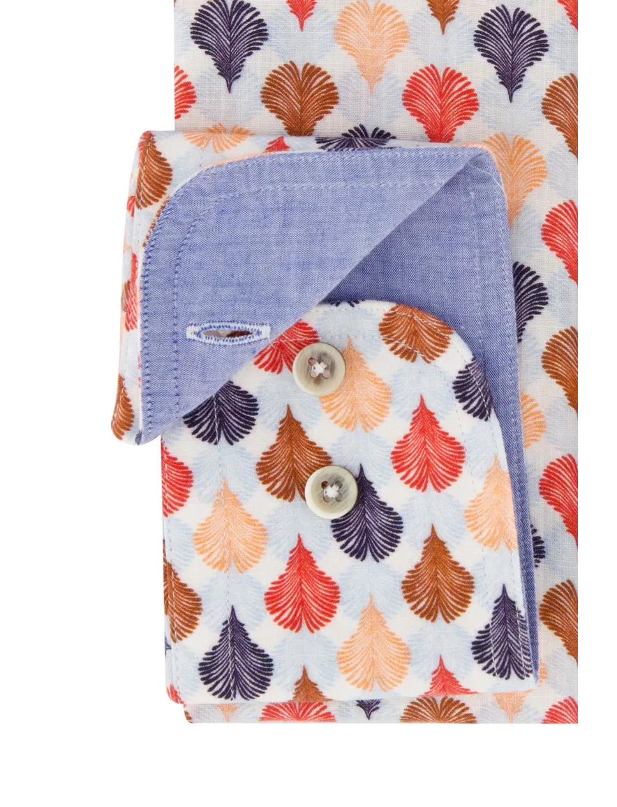 Giordano overhemd rood geprint