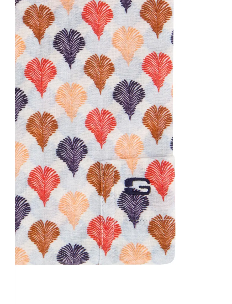 Giordano overhemd rood geprint