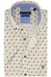 casual overhemd Giordano blauw geprint katoen normale fit