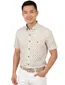 Giordano casual overhemd blauw geprint 100% katoen normale fit