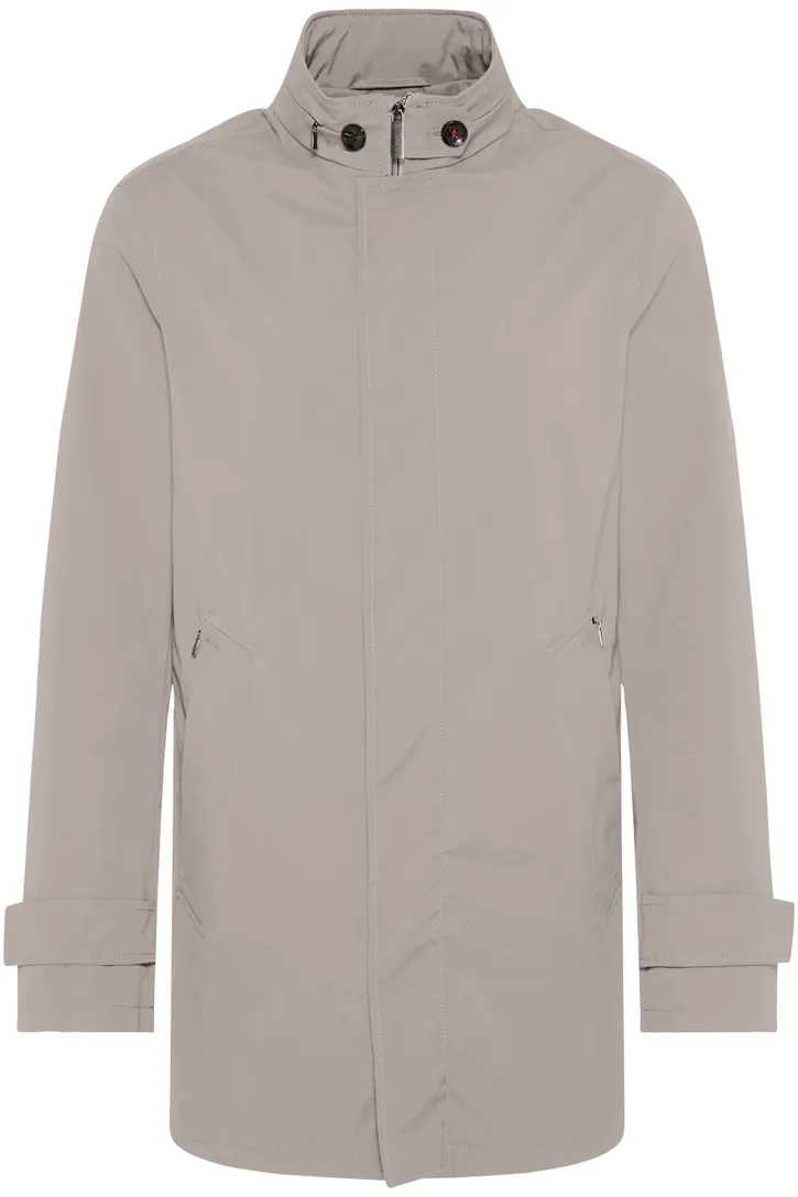 Bugatti tussenjas beige wijde fit effen