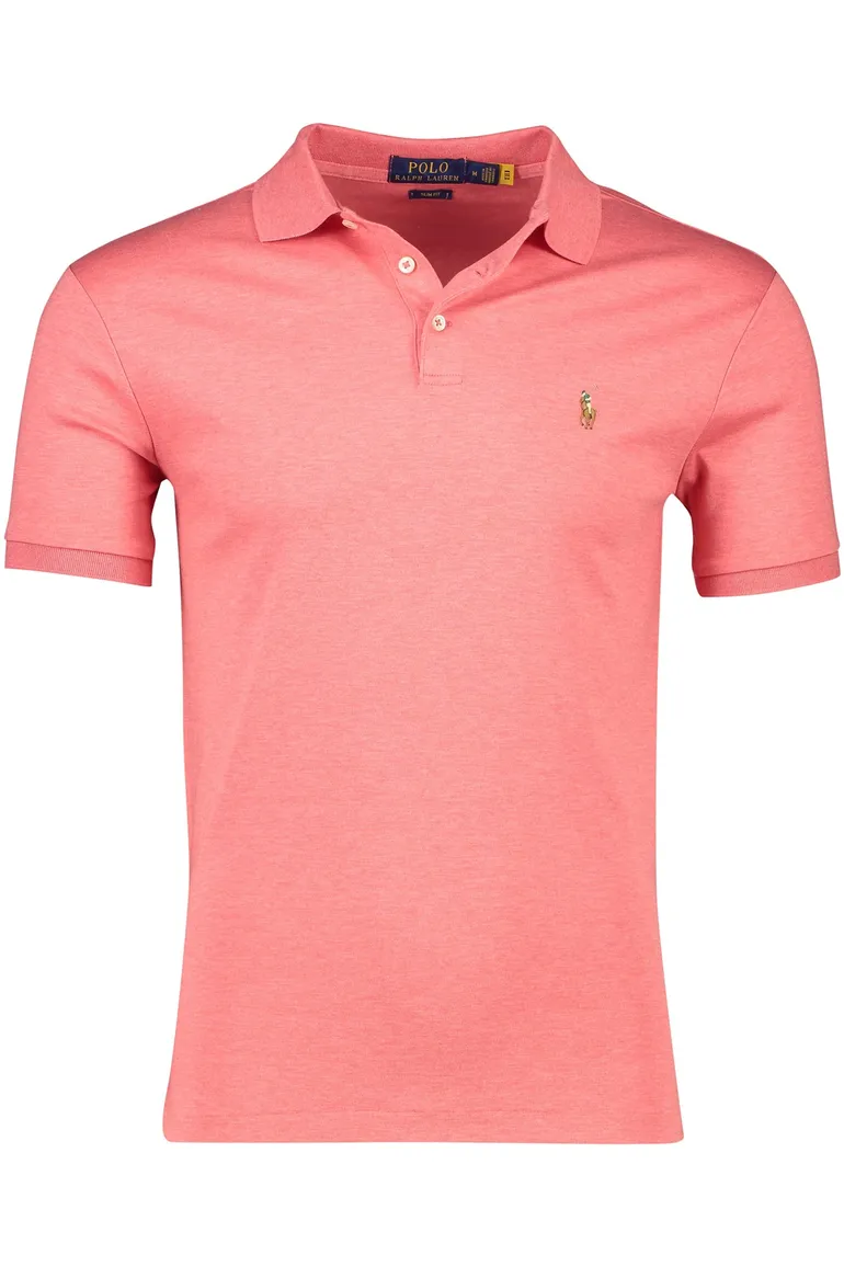 Polo Ralph Lauren polo normale fit roze effen katoen korte mouwen