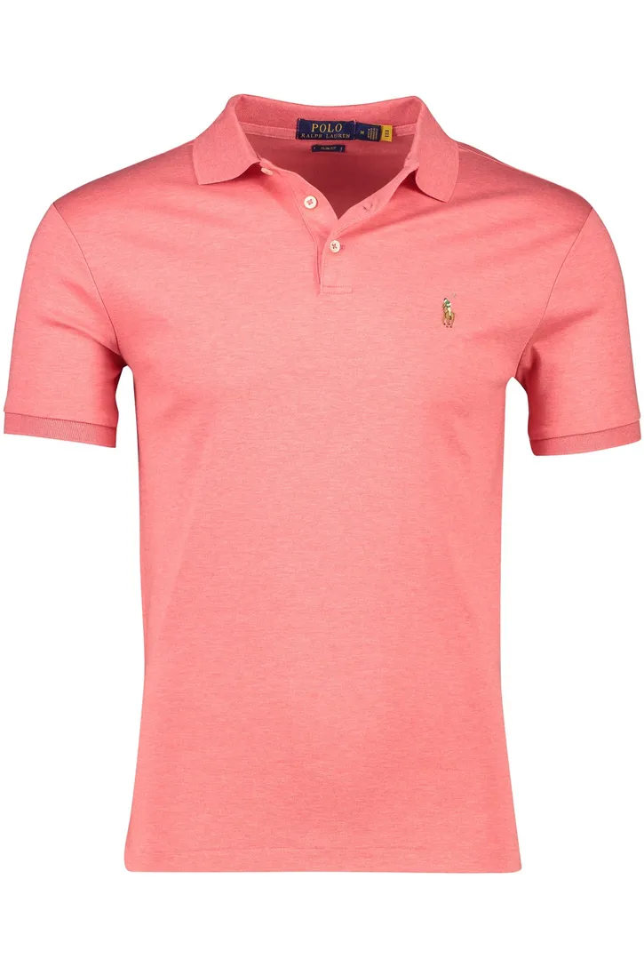 Polo Ralph Lauren polo roze effen 100 %katoen normale fit