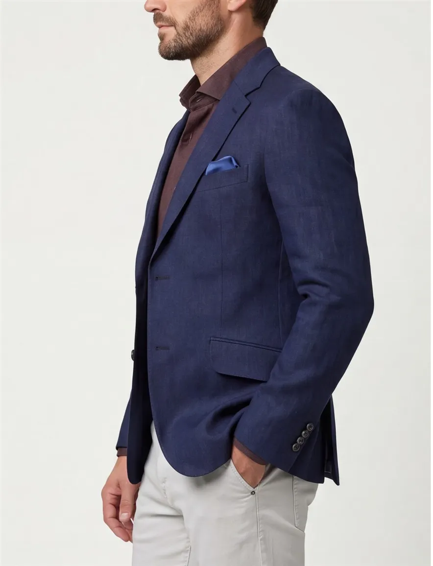 Wellington of Bilmore colbert donkerblauw normale fit