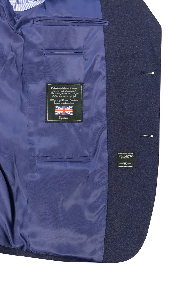 Wellington of Bilmore colbert donkerblauw normale fit
